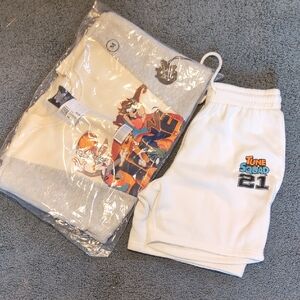 Womens Space Jam Tune Squad Shorts And Crew neck